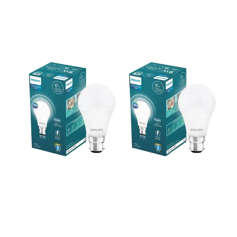 Philips Motion Sensor B22 LED Bulb | Motion Sensor Light for Home | Crystal White, Pack of 2 — 71% off on Amazon.in