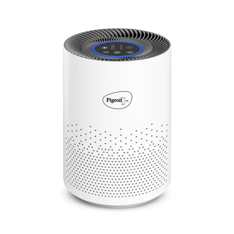 Pigeon Air Purifier for Home, HEPA H13, 99.99% PM2.5, White, 235 Sq Ft — 52% off on Amazon.in