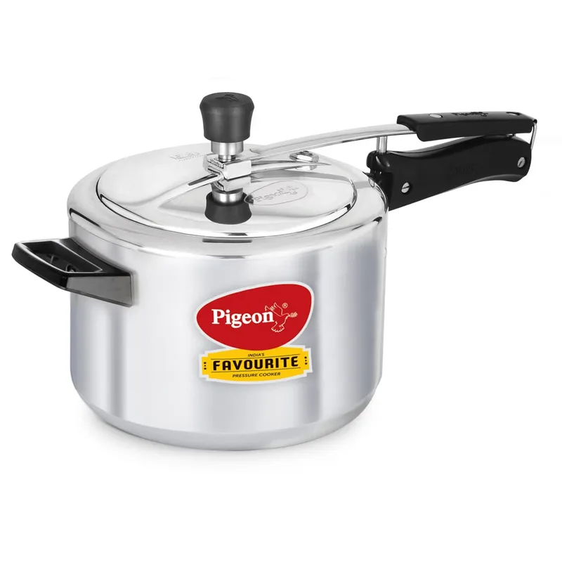 Pigeon by Stovekraft 5 Litre Favourite Aluminium Inner Lid Induction Base Pressure Cooker — 52% off on Amazon.in
