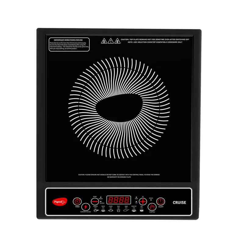 Pigeon by Stovekraft Cruise 1800 watt Induction Cooktop With Crystal Glass - Black — 50% off on Amazon.in