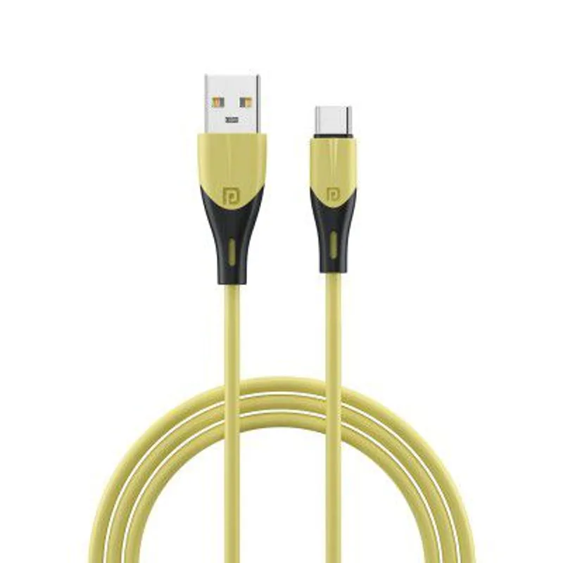 Portronics Konnect Way Type C Charge & Sync Cable with 3.0A Total Output (Yellow) — 77% off on Amazon.in
