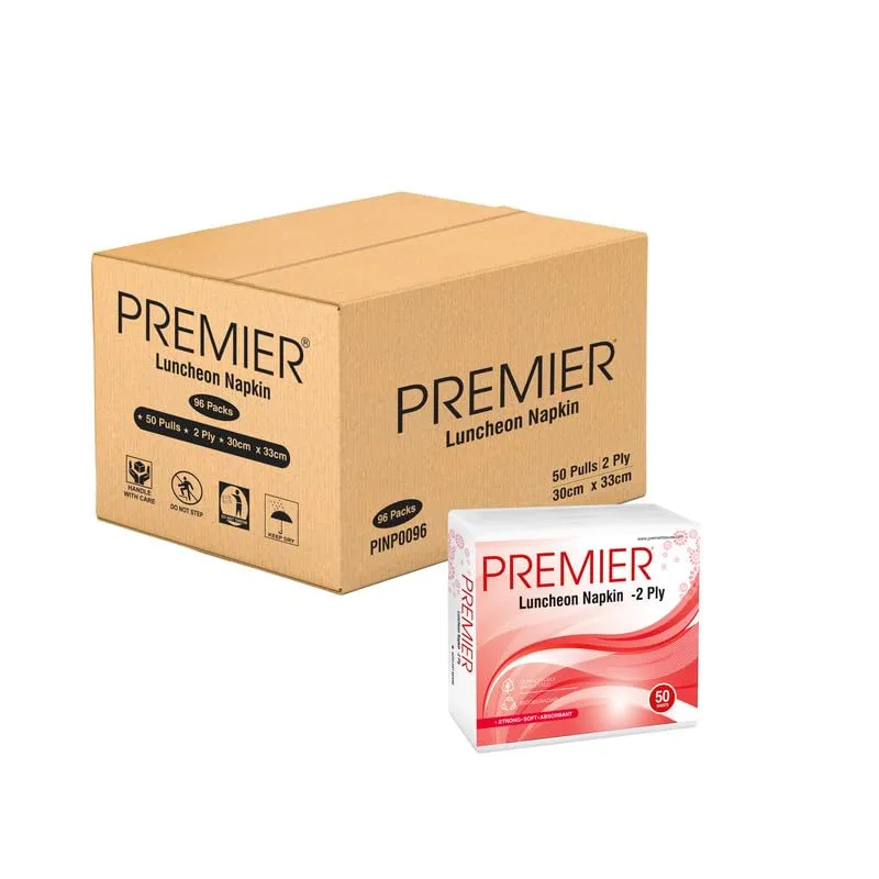 Premier Luncheon Wholesale Tissue Paper Napkins (4800 Pulls) | 50 Pulls x 96 Pack (Bulk Carton)  — 69% off on Amazon.in