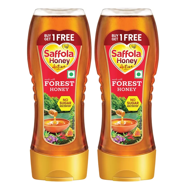 Saffola Honey Active, 700g (350g x 2), Squeezy Pack — 52% off on Amazon.in