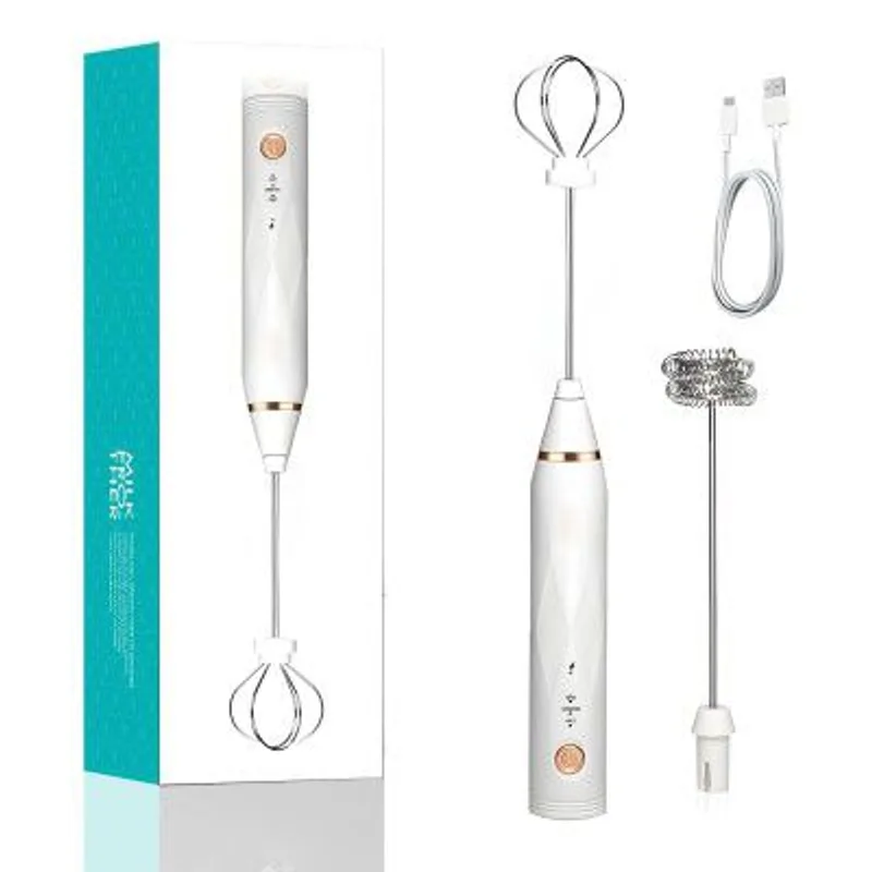 SHOPPOFOBIX Coffee Frother Electric Milk Frother for Shakes Mini Foamer for Cappuccino, Frappe, Matcha, Egg Beater Hand Blender, Stand-up Design (White) — 61% off on Amazon.in
