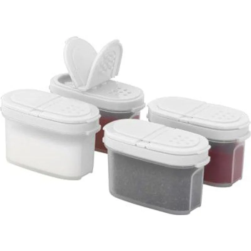 Signoraware Sprinkles N Spice Small Container with Lid (120mlx4 | Set of 4 | White) — 61% off on Amazon.in