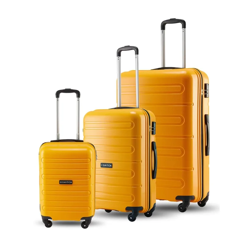 SNITCH Loop 3Pc Set Yellow Polypropylene Hard Travel Suitcase - Suitcase for Travel Set of 3 — 71% off on Amazon.in