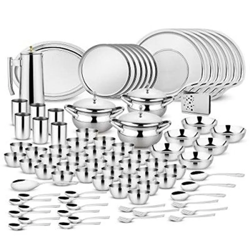 Steelcraft Premium Stainless Steel Nirvana Dinner, Set 82 Pcs — 61% off on Amazon.in