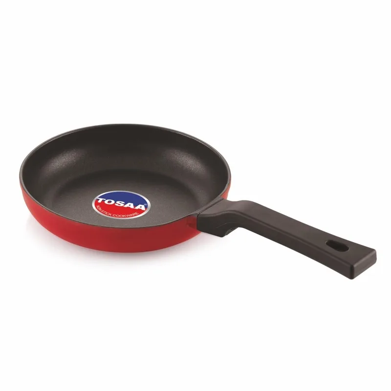 Tosaa Granite 20 cm Frying Pan, Die Cast Non Stick Fry, Induction Frying, Small Frying, Red — 57% off on Amazon.in
