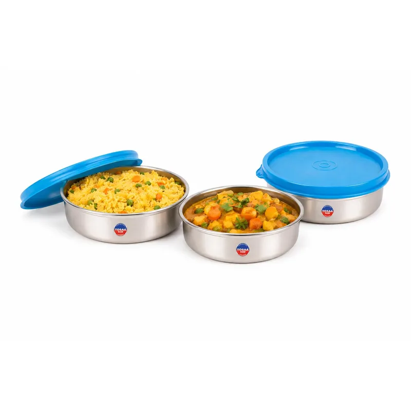 TOSAA Stainless Steel Sigma Container Small - 825 ml (Pack of 3) — 72% off on Amazon.in