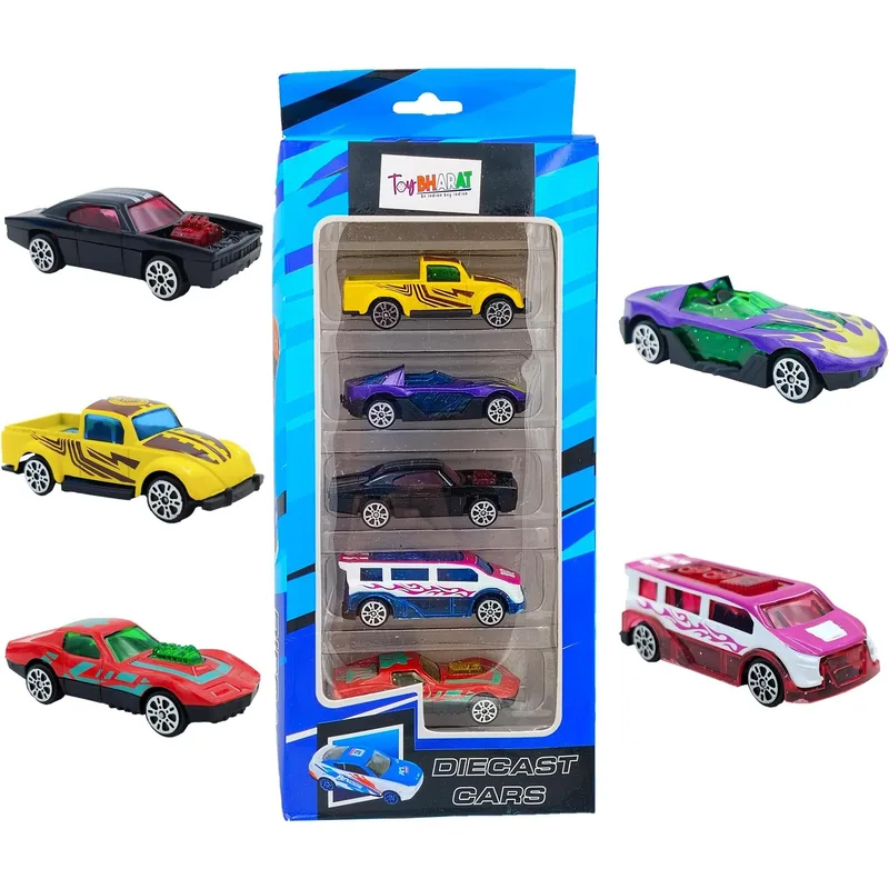 ToyBharat Free Wheel Metal Car Set of 5 in Multicolour with Pullback Action is a Fun and Safe Toy Set for Kids. Compact — 85% off on Amazon.in
