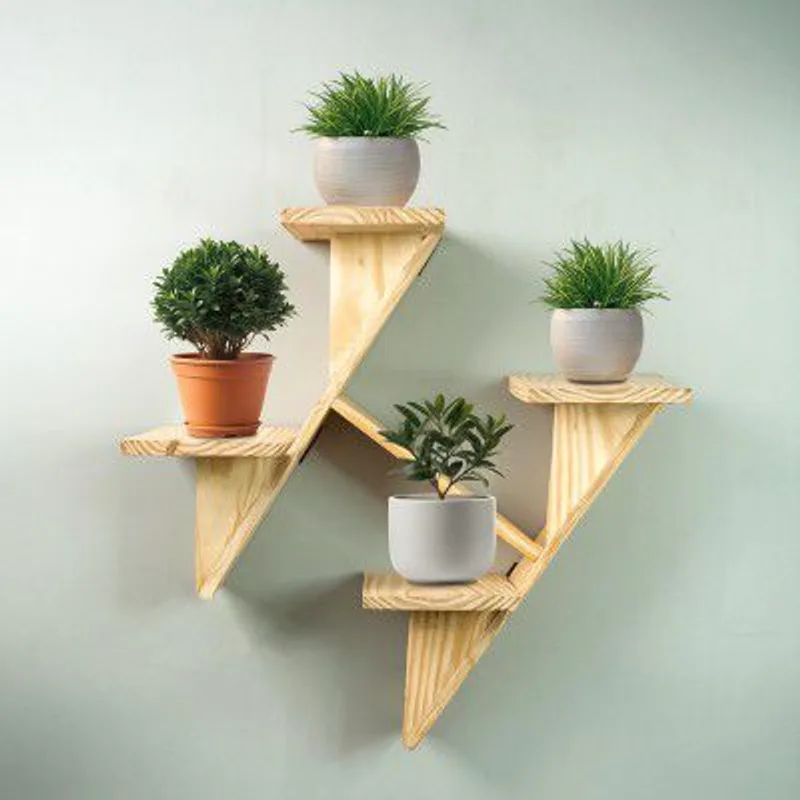 TrustBasket Floater Plant Stand | 4-Tier Wood Plant Stand for Home Decor — 73% off on Amazon.in