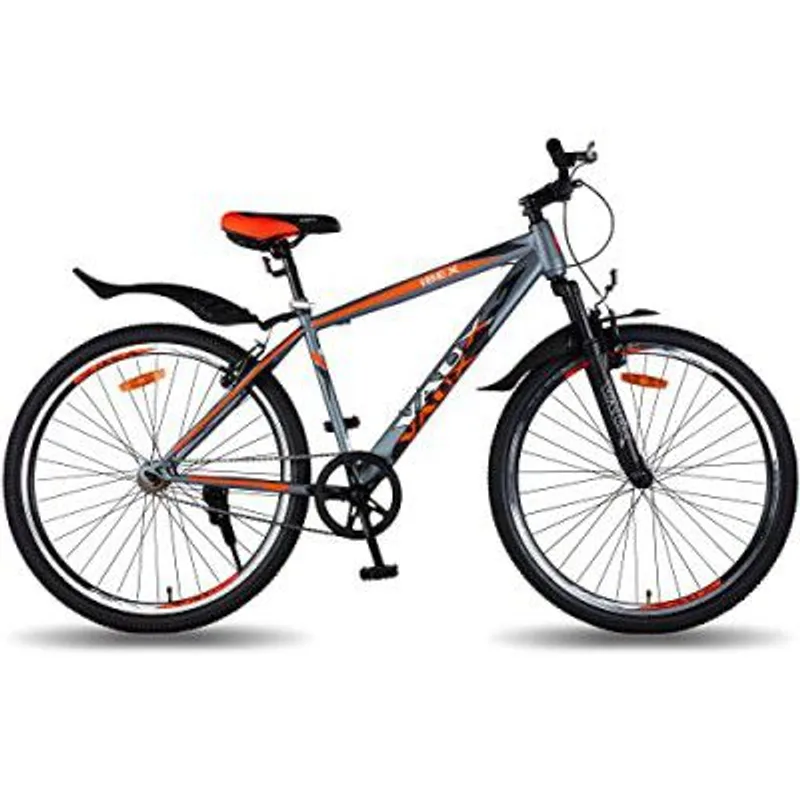 Vaux Ibex 27.5T MTB Cycle for Men with Front Suspension & V-Brakes, Single Speed Bicycle for Adults with 18" Hi-Ten Steel Frame, Double Alloy Rims & Ralson Tyres, Age Group 13+ Years(Grey) — 52% off on Amazon.in