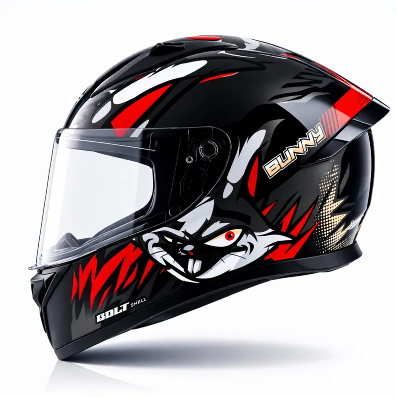 Vega Bolt Bunny Black Red Helmet-L — 45% off on Amazon.in