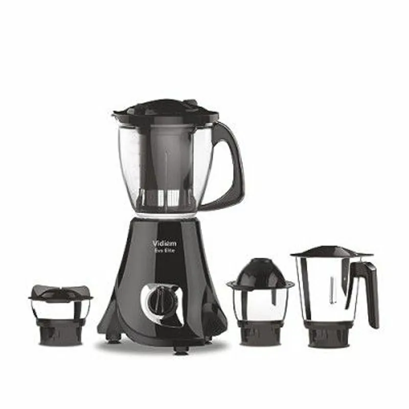 Vidiem Eva Elite Mixer Grinder 710 A (Black) | Mixer grinder 750 watt with 1 Juicer & 3 Leakproof Jars with self-lock | Mixer grinder | 2 Years Warranty (4 Jar) — 65% off on Amazon.in