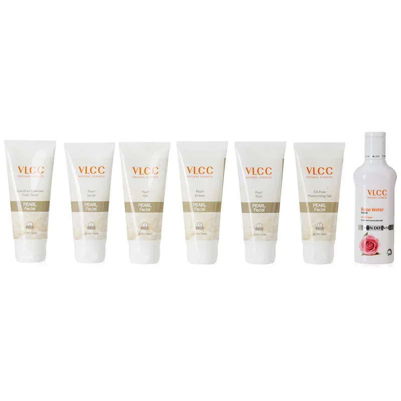 VLCC Pearl Facial Kit with FREE Rose Water Toner - 300g + 100ml  — 43% off on Amazon.in