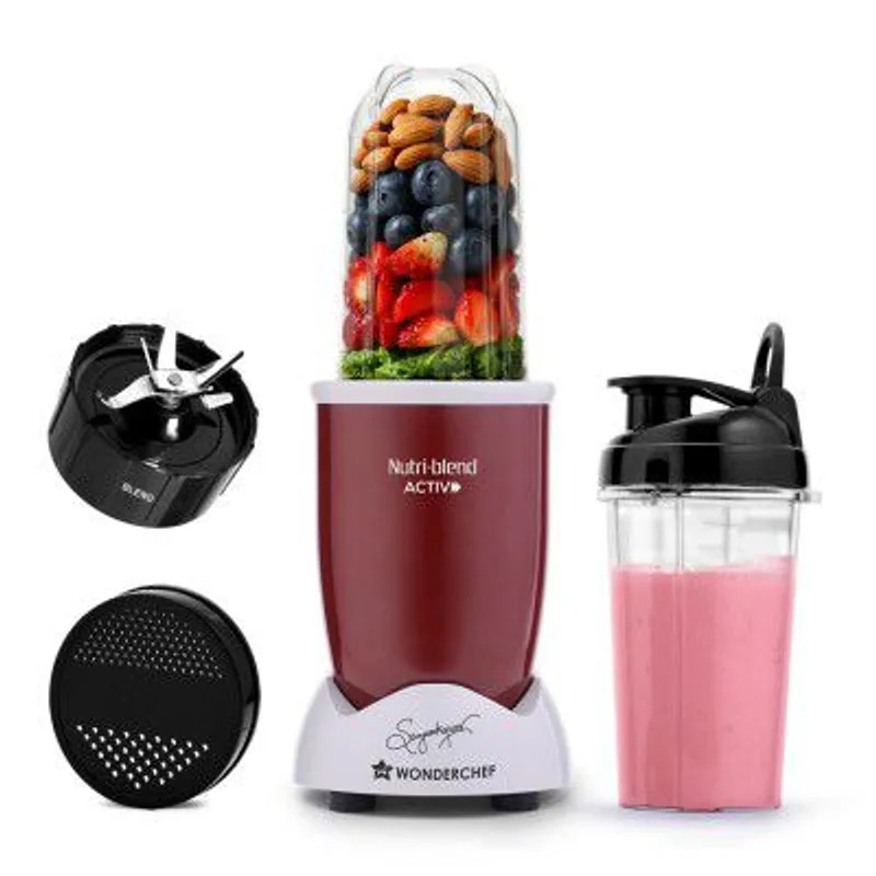 Wonderchef Nutri-blend Activ Mixer Grinder Blender, Smoothie Maker, 500W, Red — 58% off on Amazon.in
