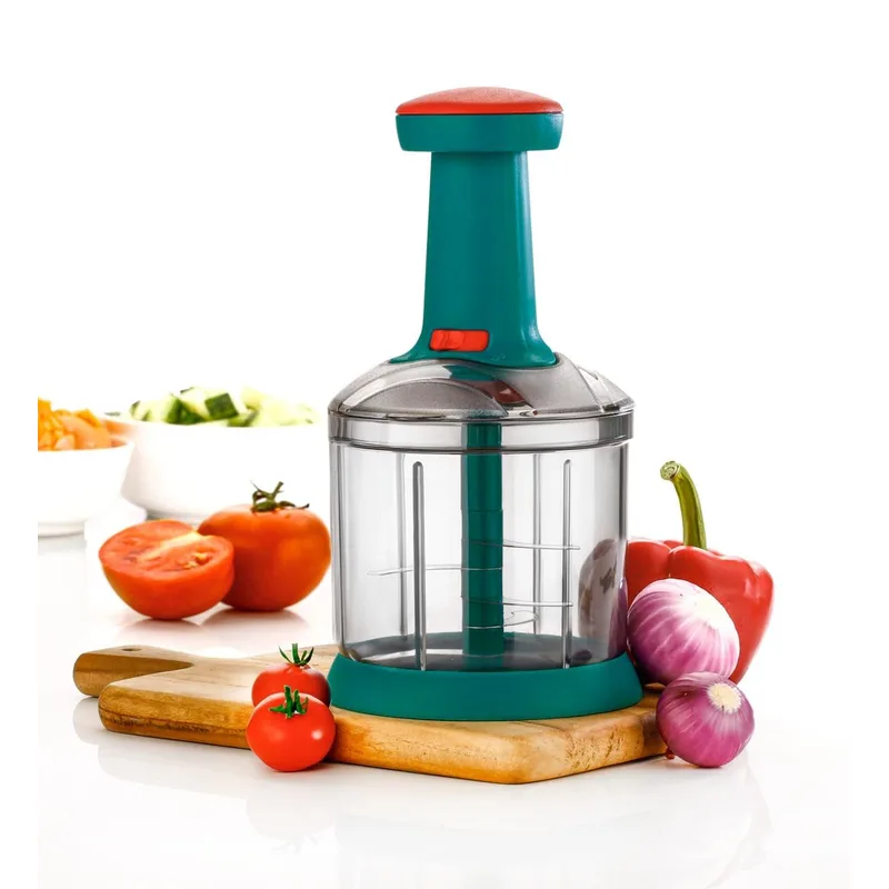 Xmart India Manual Push Chopper, 1000ML, 5 Stainless Steel Blades, Multicolor, Kitchen Essentials — 71% off on Amazon.in