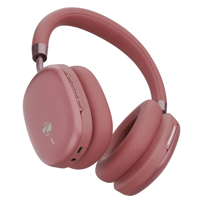 Zebronics Silencio 200T Wireless Headphones, Hybrid ANC 48dB, Upto 100Hrs Playback, 40mm Drivers, Dual Mic ENC, BT v6.0, Maroon — 73% off on Amazon.in