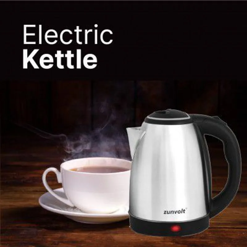 ZunVolt Electric Kettle with Stainless Steel Body, 2 litres boiler for Water, Tea, Coffee, Soup etc. — 67% off on Amazon.in